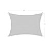 SONGMICS Prémium Napvitorla HDPE 3x4m Világosszürke UV-védelem