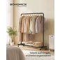   SONGMICS HSR016BH01 mobil ruhaállvány acél tintafekete 50 kg teherbírás