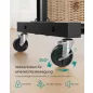   SONGMICS HSR016BH01 mobil ruhaállvány acél tintafekete 50 kg teherbírás