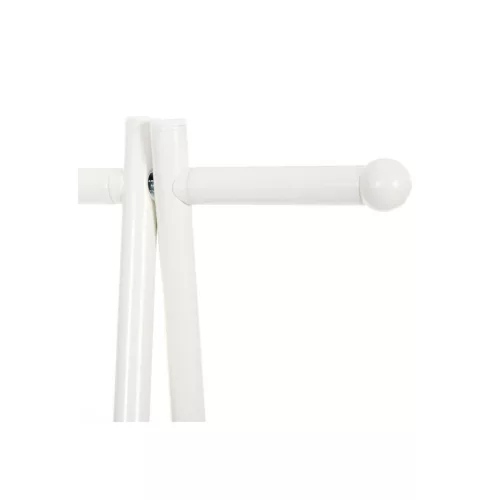 SONGMICS Modern Ruhatartó Állvány Kétszintes Tárolópolccal Fehér Fém