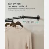 SONGMICS Ipari Stílusú Fali Ruhaakasztó Rúd Fekete Acél 170 cm