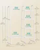SONGMICS szabadon álló ruhaállvány 5 tárolópolccal acél fehér