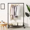 SONGMICS Industrial Fém Ruhaállvány Kerekekkel Fekete HSR61BK