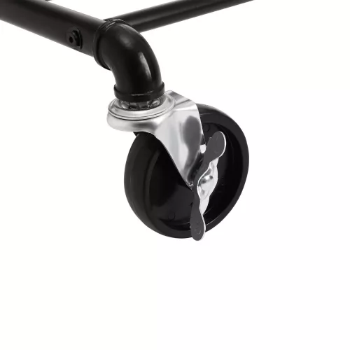 SONGMICS Industrial Fém Ruhaállvány Kerekekkel Fekete HSR61BK