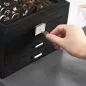   SONGMICS Háromszintes Fekete Bársony Ékszertartó Doboz Üvegfedéllel