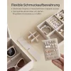 SONGMICS Elegáns Kétszintes Ékszertartó Doboz Fehér-Arany Lebegő Dizájnnal