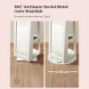 SONGMICS 360° Forgatható Ékszertároló Szekrény Tükörrel Fehér-Szürke