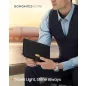   SONGMICS HOME RONNE Prémium Óratartó Tok Fekete PU Bőr 3 Órához