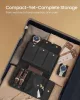 SONGMICS HOME RONNE Prémium Óratartó Tok Fekete PU Bőr 3 Órához