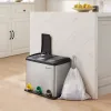SONGMICS Húzózsinóros Szemeteszsák 8L Fehér KRB008A02