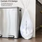 SONGMICS Custom-Fit 30L Húzózsinóros Szemeteszsák Fehér