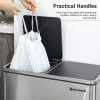 SONGMICS Custom-Fit 30L Húzózsinóros Szemeteszsák Fehér