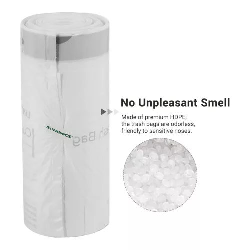 SONGMICS Custom-Fit 30L Húzózsinóros Szemeteszsák Fehér