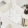 SONGMICS Keskeny Tárolókocsi 4 Szintes Görgős Fürdőszoba Konyhai Rendszerező Fehér