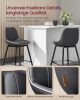 VASAGLE Modern Ergonomikus Bárszék Szett Fekete PU Bevonattal