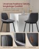 VASAGLE Ergonomikus Bárszék Szett PU Bőr Kárpitozással Fekete