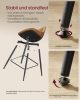 VASAGLE Modern Bárszék Szett Ergonomikus PU Bőr Tevebarna
