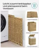 SONGMICS Kézzel Font Rattan Szennyestartó Kosár Természetes 90L
