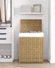 SONGMICS Kézzel Font Rattan Szennyestartó Kosár Természetes 90L