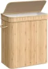 SONGMICS LCB063N01 szennyeskosár fedéllel bambusz természetes bézs 100 liter