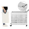 SONGMICS Rattan Hatású Szennyestartó Kosár 3 Rekesszel Fehér