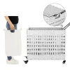 SONGMICS Rattan Hatású Szennyestartó Kosár 3 Rekesszel Fehér
