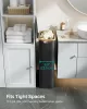 SONGMICS Slim Szennyestartó Bambusz Fogantyúval 65L Fekete