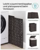 SONGMICS Kézzel Font Műrattan Szennyestartó Kosár Fekete