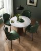 VASAGLE EKHO Kárpitozott Étkezőszék Szett Mid-Century Modern PU Bőr Erdőzöld