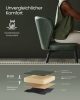 VASAGLE EKHO Kárpitozott Étkezőszék Szett Mid-Century Modern PU Bőr Erdőzöld