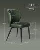 VASAGLE EKHO Kárpitozott Étkezőszék Szett Mid-Century Modern PU Bőr Erdőzöld