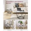 VASAGLE Modern Geometrikus Dohányzóasztal Szett Fehér-Fekete