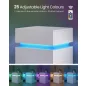   VASAGLE LED Éjjeliszekrény 3 Fiókos Fehér Állítható Színű Világítással