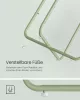 VASAGLE Modern Kerek Kisasztal Tárolókosárral Babérzöld-Krémfehér