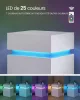 VASAGLE Modern LED Éjjeliszekrény Fehér 3 Fiókos
