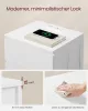 VASAGLE Modern Éjjeliszekrény Beépített Töltőállomással Felhőfehér