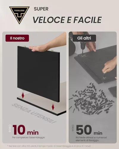 VASAGLE Modern Minimál Éjjeliszekrény 3 Fiókos Fekete-Cappuccino