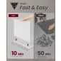   VASAGLE Modern Minimál Éjjeliszekrény 3 Fiókos Szerszámmentes Matt Fehér-Cappuccino