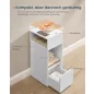   SONGMICS HOME Slim éjjeliszekrény szerszám nélküli összeszerelés 2 nyitott rekesszel és 1 fiókkal 30 x 25 x 59,4 cm fehér