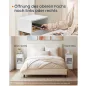   SONGMICS HOME Slim éjjeliszekrény szerszám nélküli összeszerelés 2 nyitott rekesszel és 1 fiókkal 30 x 25 x 59,4 cm fehér