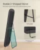 SONGMICS 160 x 50 cm álló tükör alumínium kerettel edzett üveg tintafekete