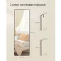   SONGMICS Teljes Alakos Tükör 120x40cm Alumínium Keretes Edzett Üveg Tintafekete