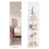 SONGMICS álló tükör 360° forgatható polcokkal és akasztókkal 163 x 45 cm felhőfehér