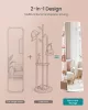 SONGMICS álló tükör 360° forgatható polcokkal és akasztókkal 163 x 45 cm felhőfehér