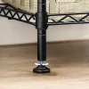 SONGMICS 3-Szintes Fürdőszobai Állvány Fekete Fém Tárolópolc