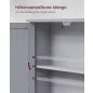   VASAGLE fali fürdőszobai szekrény tükrös ajtókkal MDF galamb szürke