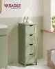 VASAGLE Modern Fürdőszobai Szekrény 4 Fiókos Babérzöld MDF