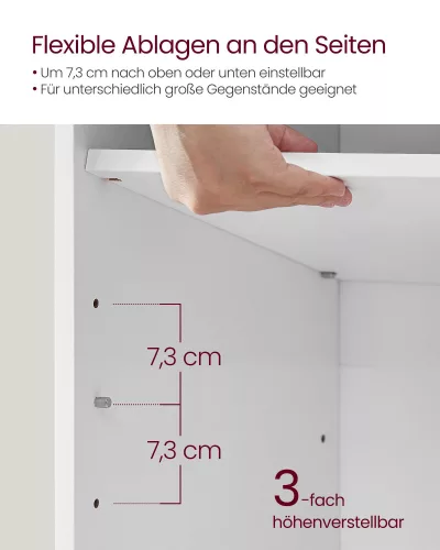 VASAGLE Tárolópad Párnázott Üléssel Fehér-Szürke 9 Rekeszes Cipőtároló
