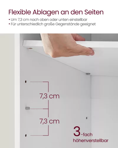 VASAGLE Tárolópad Párnázott Üléssel 12 Rekeszes Cipőtároló Fehér-Szürke