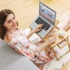 SONGMICS Bambusz Laptop Asztal Állítható Magasságú Ágyasztal Szellőzőnyílásokkal